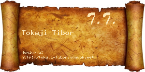 Tokaji Tibor névjegykártya
